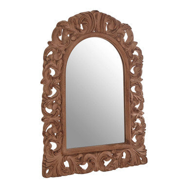 Antique Brown Arc Leaf Wall Mirror | Tristram