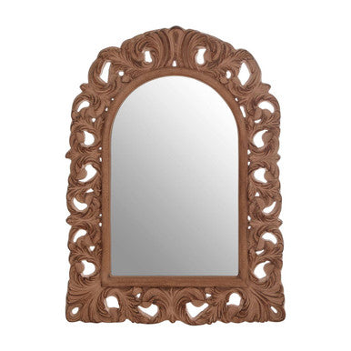 Antique Brown Arc Leaf Wall Mirror | Tristram