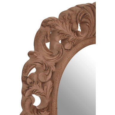 Antique Brown Arc Leaf Wall Mirror | Tristram