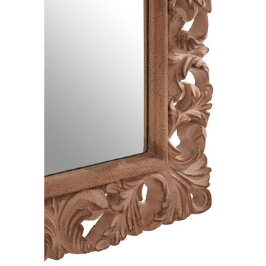 Antique Brown Arc Leaf Wall Mirror | Tristram