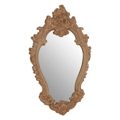 Broschi Antique Brown Rococo Design Wall Mirror