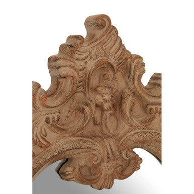 Broschi Antique Brown Rococo Design Wall Mirror