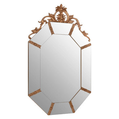 Wall Mirror with Gold Resin Frame | Milana
