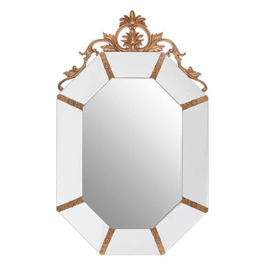 Wall Mirror with Gold Resin Frame | Milana