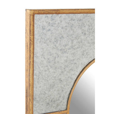 Zariah Gold Finish Art Deco Wall Mirror