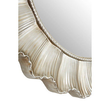 Champagne Finish Scallop Wall Mirror | Adelere
