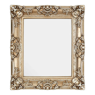 Adelere Champagne Finish Square Ornate Wall Mirror