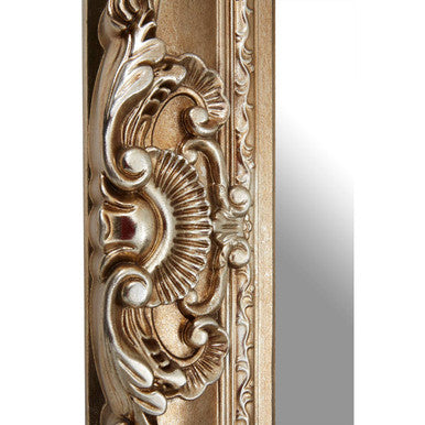 Adelere Champagne Finish Square Ornate Wall Mirror