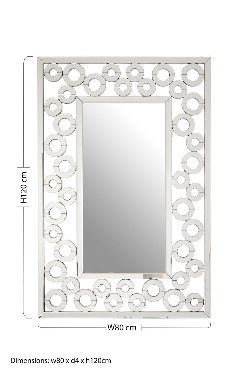 Puzzle Wall Mirror With Scrolled Frame