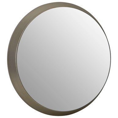 Athena Small Round Wall Mirror With Silver Frame