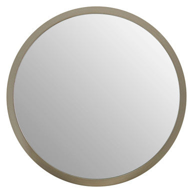 Small Round Wall Mirror with Silver Frame | Athena