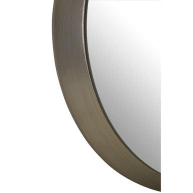 Athena Small Round Wall Mirror With Silver Frame