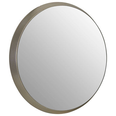 Athena Medium Round Silver Wall Mirror