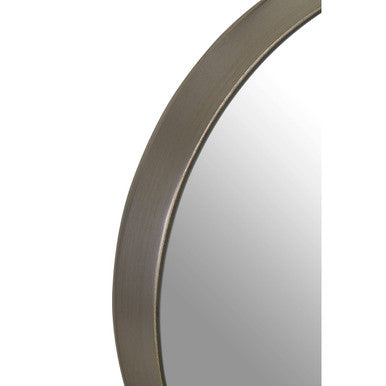 Medium Round Silver Wall Mirror | Athena