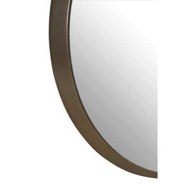 Athena Large Round Wall Mirror With Silver Frame