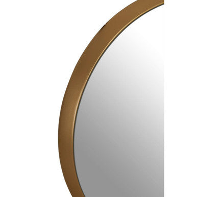 Large Round Wall Mirror with Gold Frame | Athena