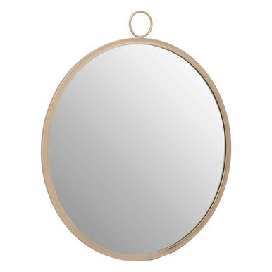 Karval Round Wall Mirror With Gold Finis