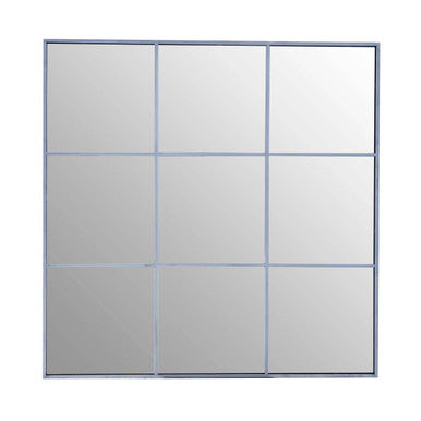 Oriel Grid Wall Mirror With Silver Finis