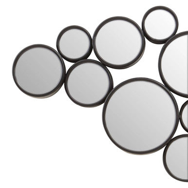 Persephone Black Multi Circles Wall Mirror