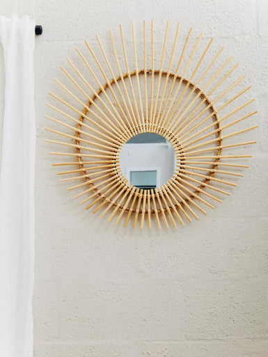 Mataram Natural Rattan Wall Mirror