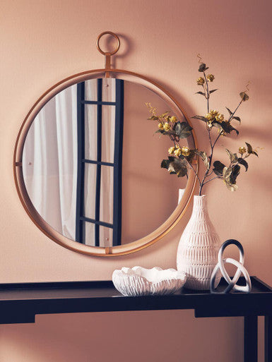 Matera Gold Wall Mirror With Ring