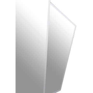 Yula Art Deco Wall Mirror With Silver Finish Frame