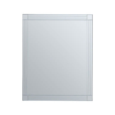 Sana Square Wall Mirror with Linear Detail