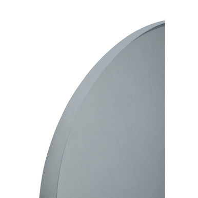 Avento Large Round Silver Wall Mirror