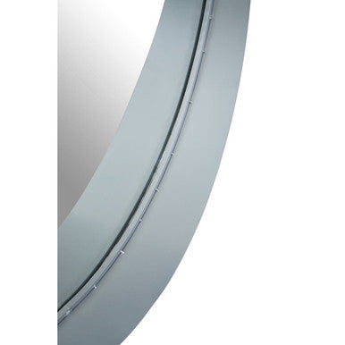 Avento Large Round Silver Wall Mirror