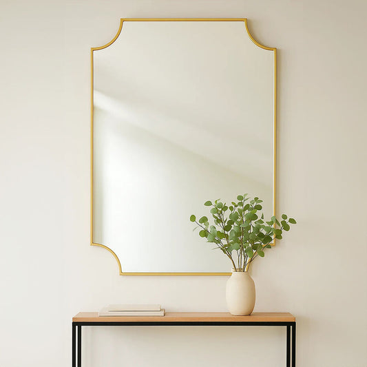 Avento Gold Inverted Corners Mirror