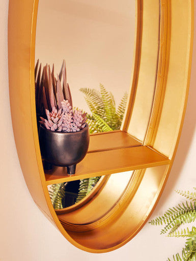 Gold Oval Wall Mirror | Avento