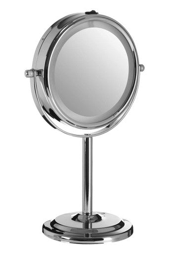 Cassini Chrome Finish Led Table Mirror
