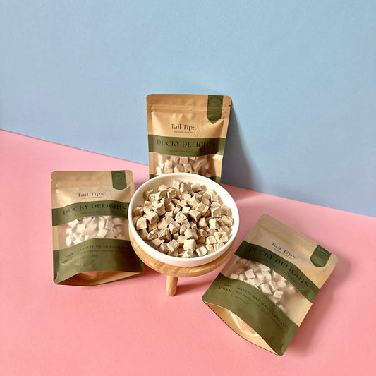 Ducky Delights - 100% Freeze-Dried Duck Treats | Novel Protein | Tail Tips UK | 40g pack