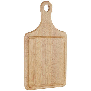 Soka Rubberwood Paddle Chopping And Serving Board With Groove