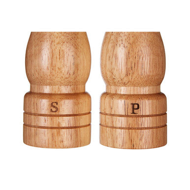 Natural Origins 20.3Cm Rubberwood Salt And Pepper Set