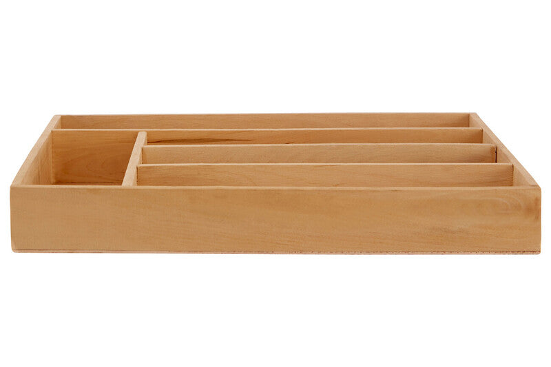 Bessan Birchwood 5 Compartment Cutlery Tray
