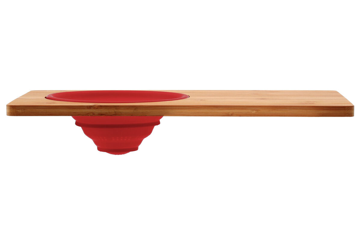 Aleki Bamboo Chopping And Serving Board With Colander