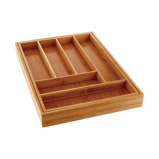 Bamboo Rectangular Expandable Cutlery Tray