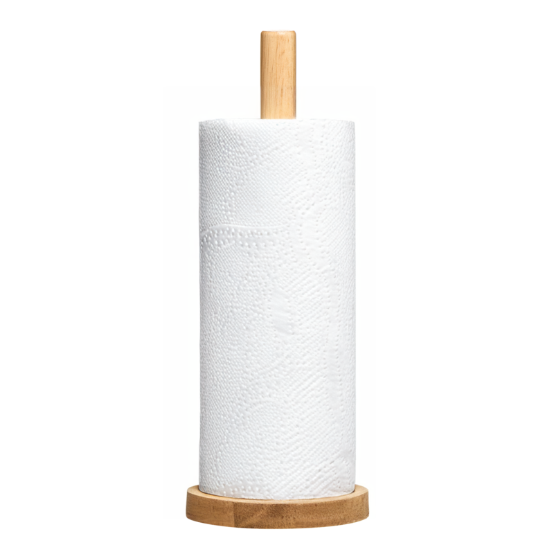 Soka Rubberwood Kitchen Roll Holder