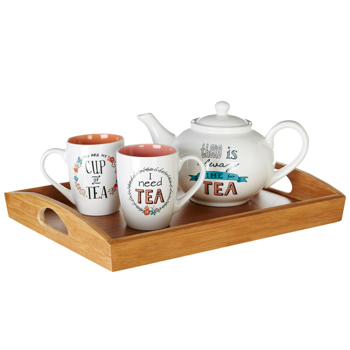 Aleki Bamboo Serving Tray With Handles