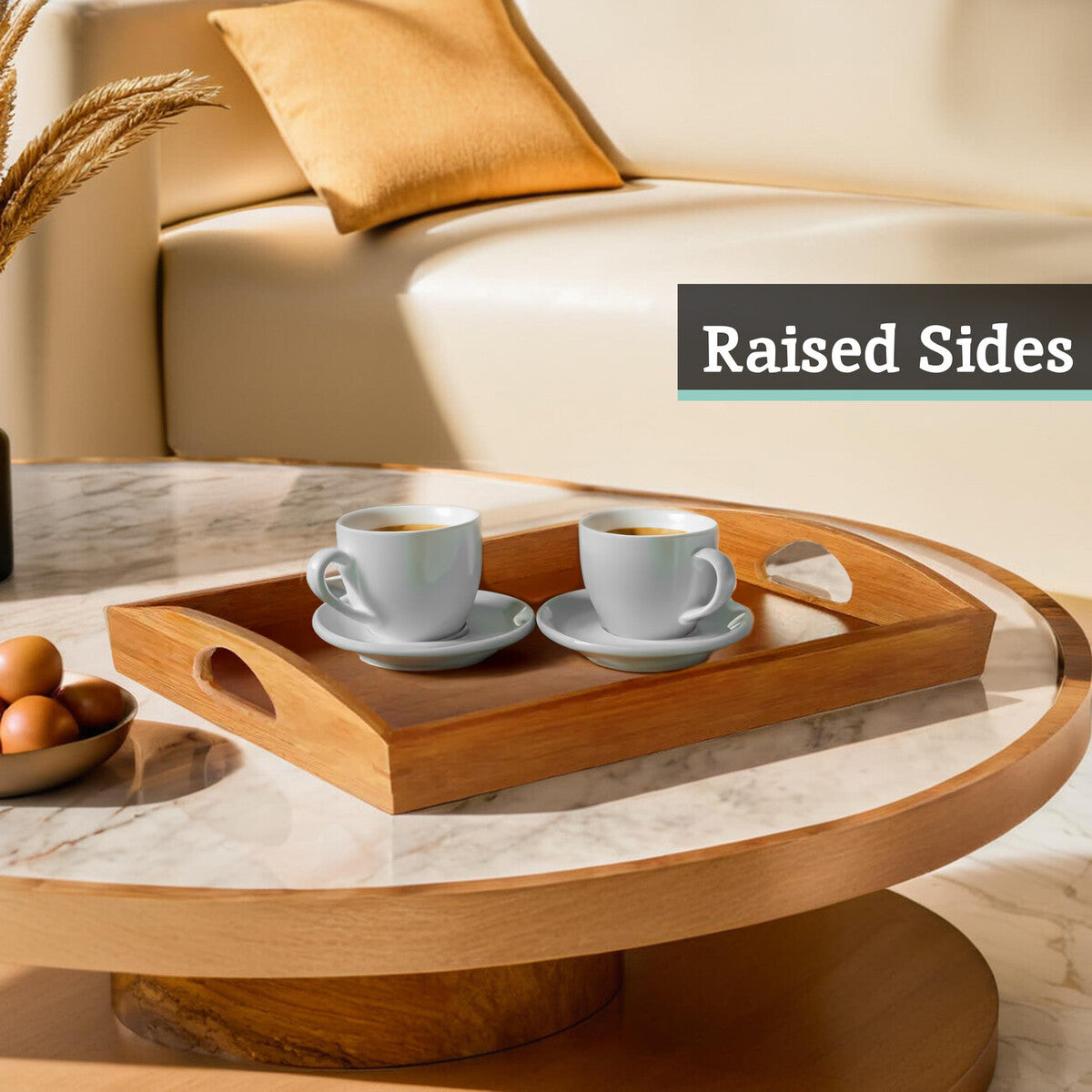 Aleki Bamboo Serving Tray With Handles