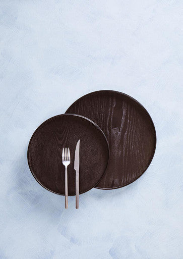 Bessan Large Black Fir Wood Tray