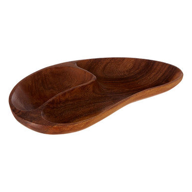 Acacia Two Section Bean Shaped Dish | Kora