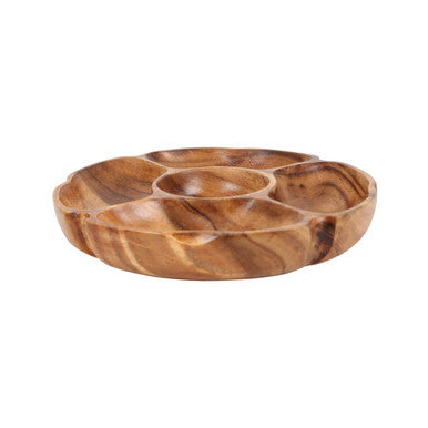 Kora Acacia Five Section Round Serving Dish