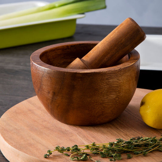 Kora Acacia Wood Mortar And Pestle
