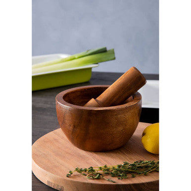 Kora Acacia Wood Mortar And Pestle