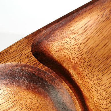 Acacia Wood Oval Chip and Dip Tray | Kora