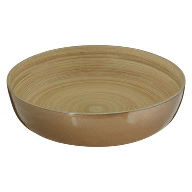 Gold Salad Bowl with Raised Edges | Kyoto