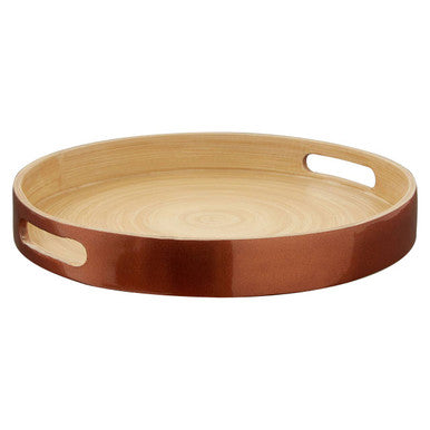 Kyoto Small Round Rose Gold Serving Tray