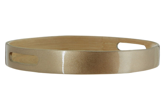 Kyoto Small Round Gold Serving Tray